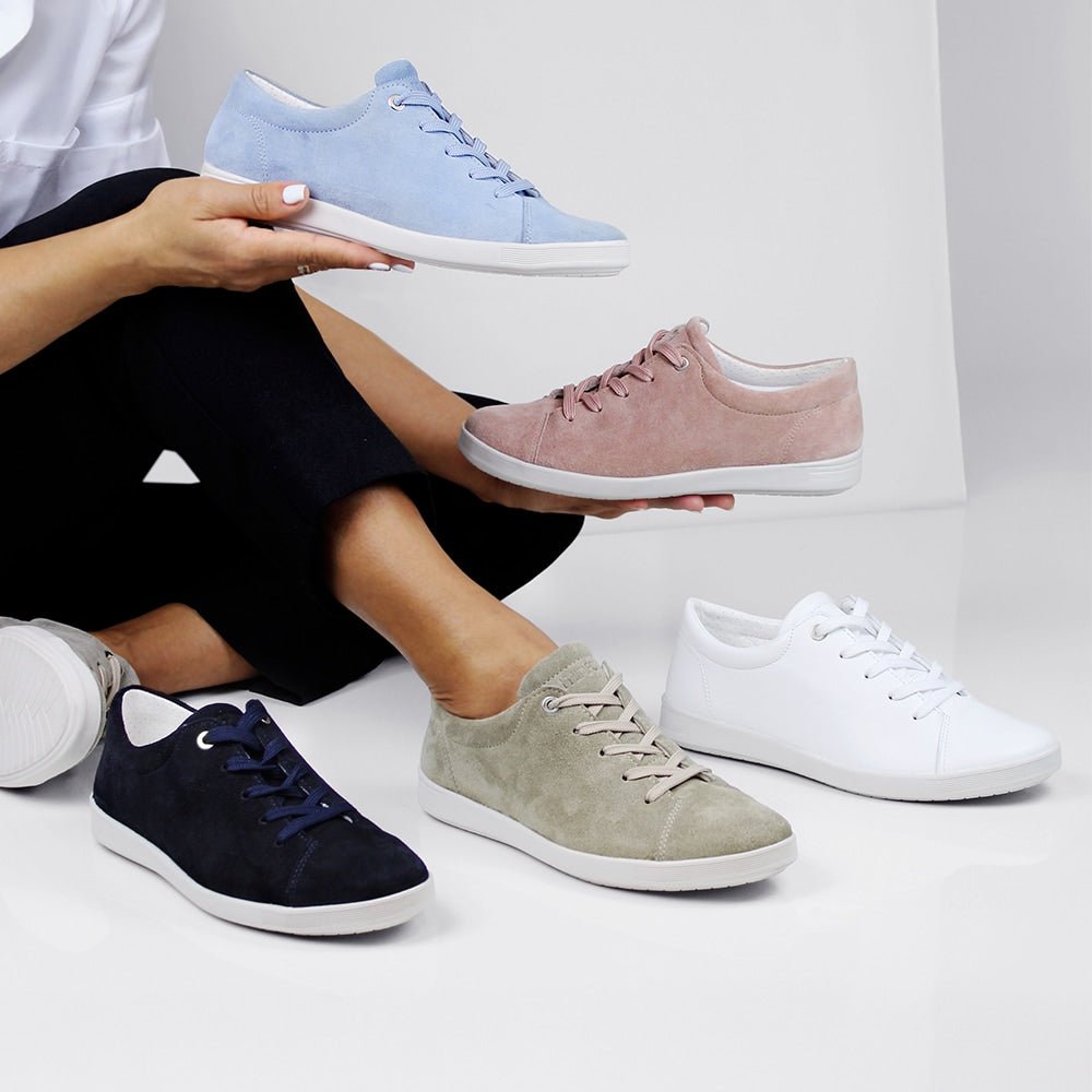 Minfot Aveny Sneaker Ruskind Lyseblå