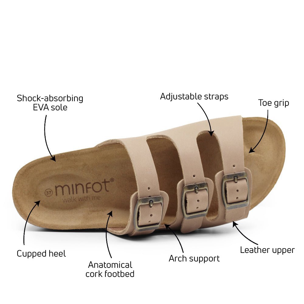 Minfot Lo Sandaler Dame Bio Læder Stone