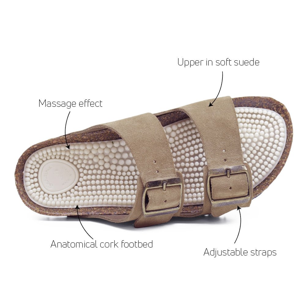 Minfot Massage Sandaler Bio Ruskind Tan