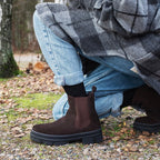 Minfot Chelsea Boots Oslo Ruskind Mørkebrun