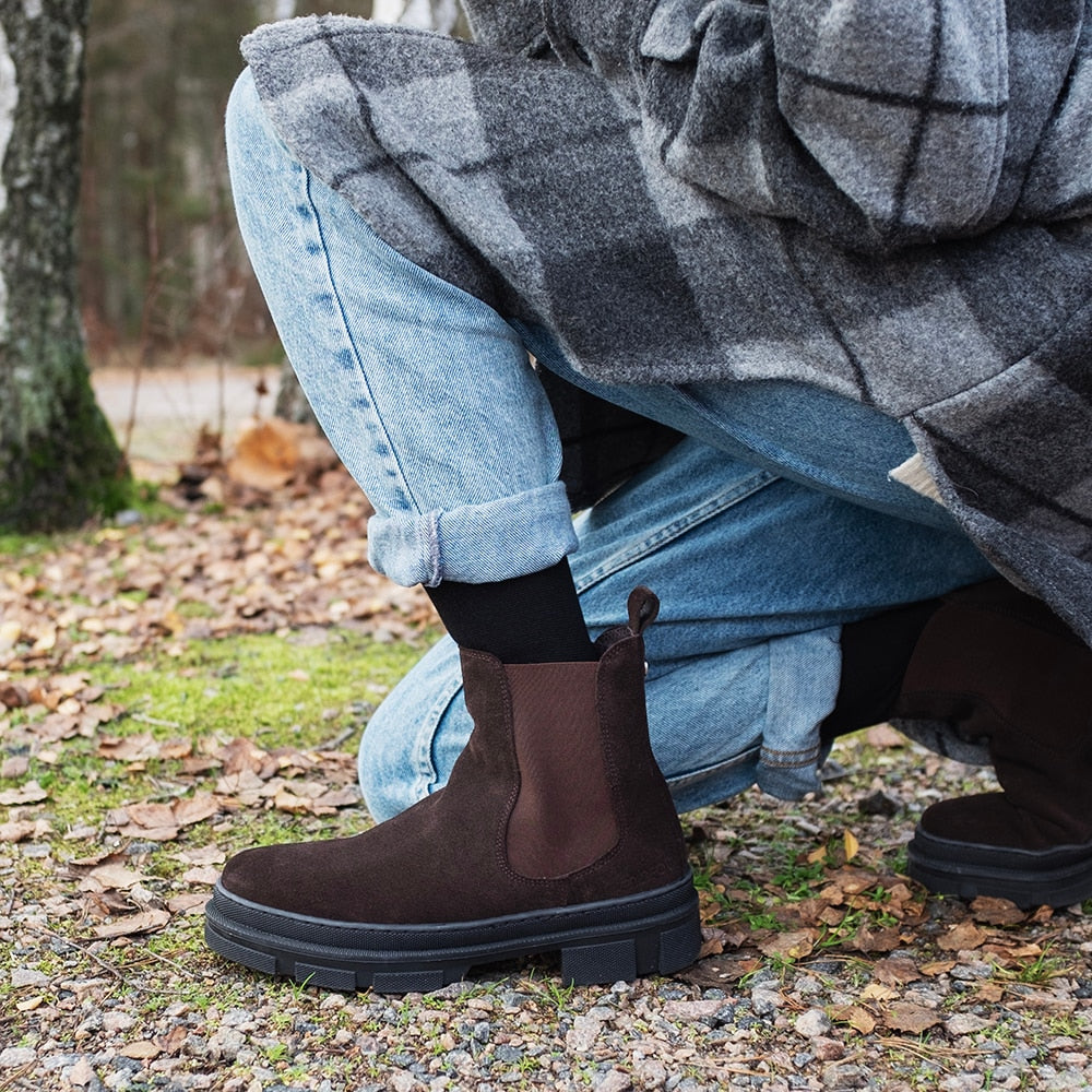 Produktbild 12 - Minfot Chelsea Boots Oslo Ruskind Mørkebrun