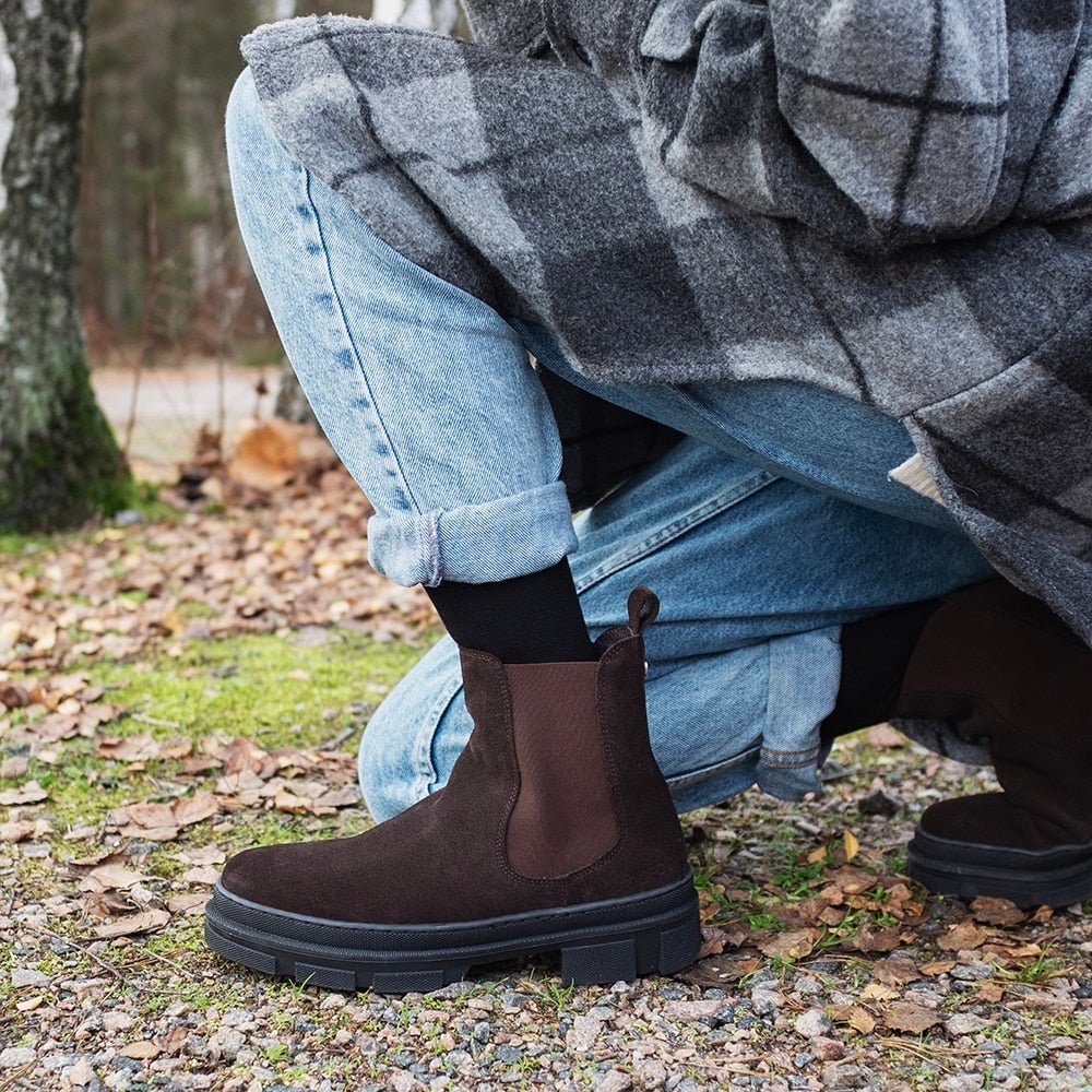 Minfot Chelsea Boots Oslo Ruskind Mørkebrun