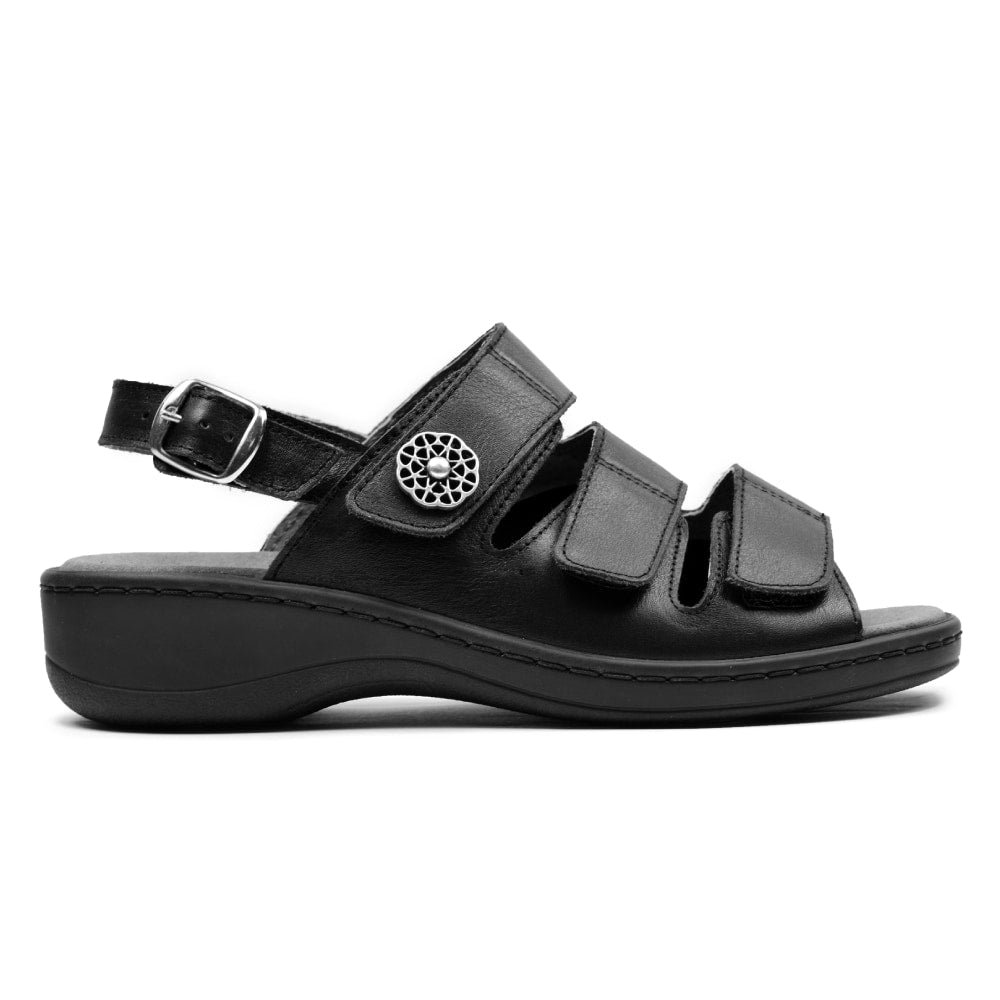 Minfot Sandaler Hallux Valgus Dahlia Hælrem Sort