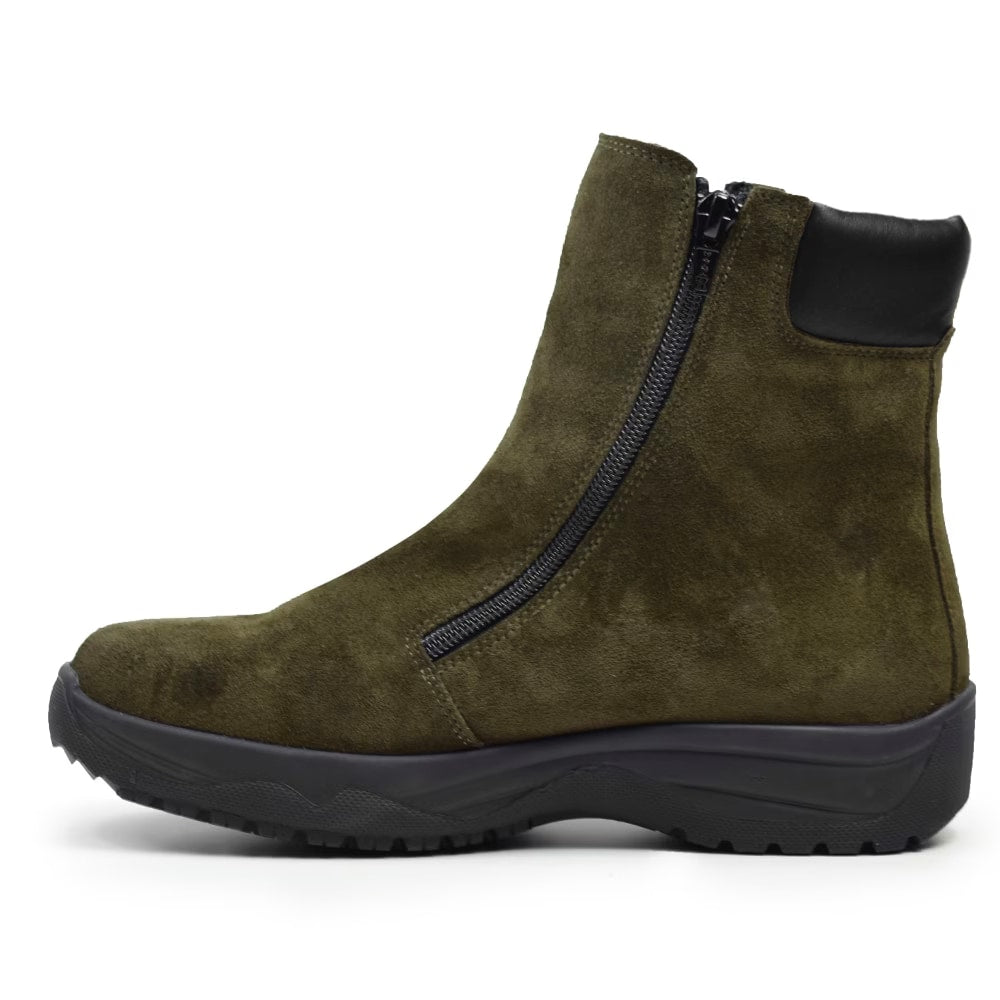 Minfot Pigsko Boden Ruskind Uld Mørkegrøn