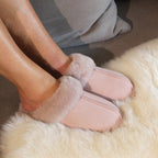 Minfot Fåreskinds Hjemmesko Slip-on Duved med såle Rose
