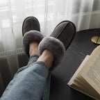 Minfot Hjemmesko Fåreskind Slip-on Duved med sål Lysegrå