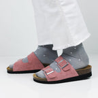 Minfot Moa Sandaler Dame Bio Ruskind Antik Rosa