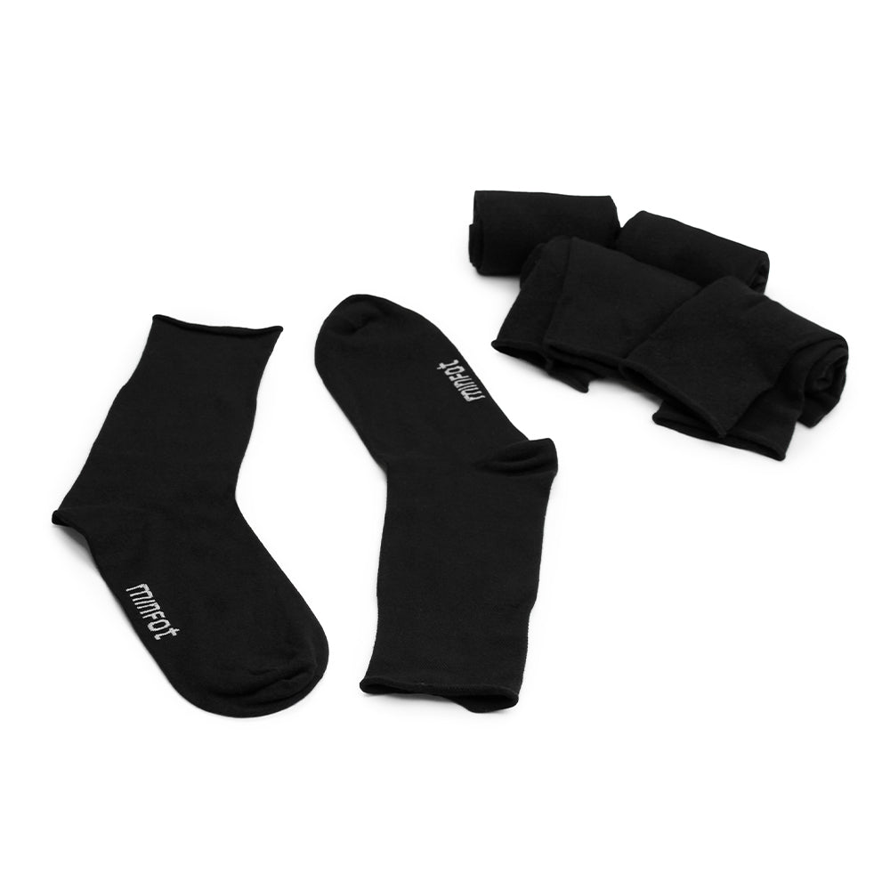 Produktbild 7 - Minfot Sensitive Bambu Strumpor Svart 5-pack
