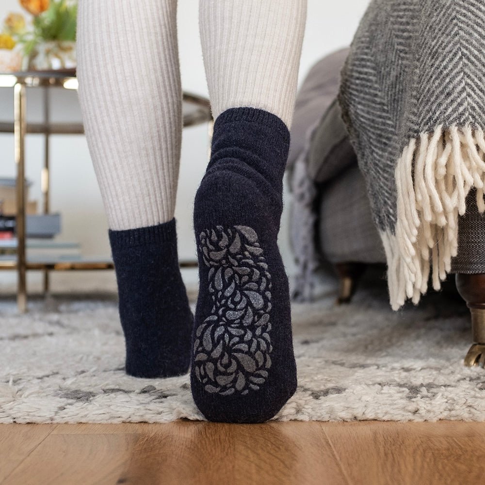 Produktbild 3 - Minfot Antihalkstrumpor Ull Cosy Iris 2-pack
