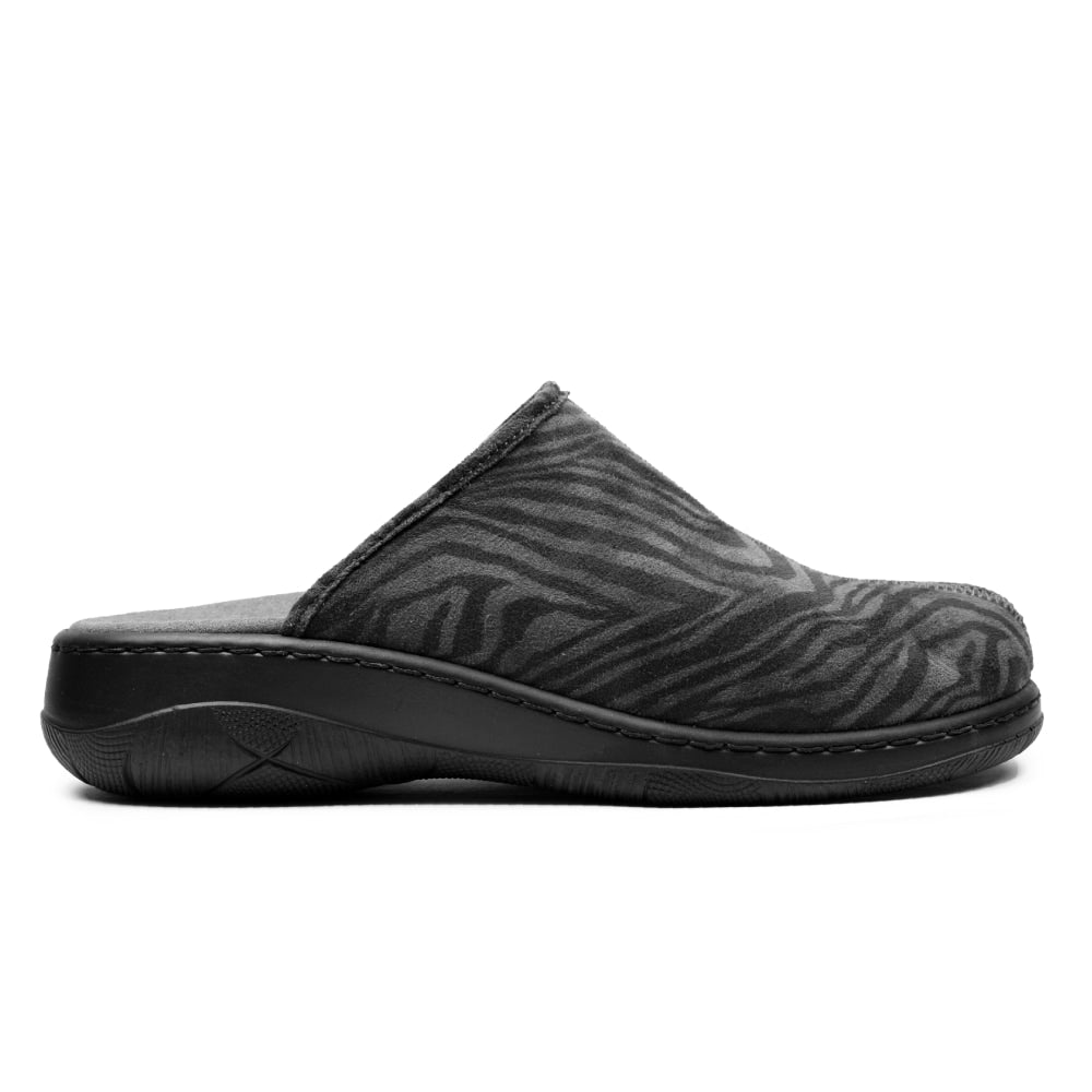 Minfot Tofflor Stretch Zebra Svart