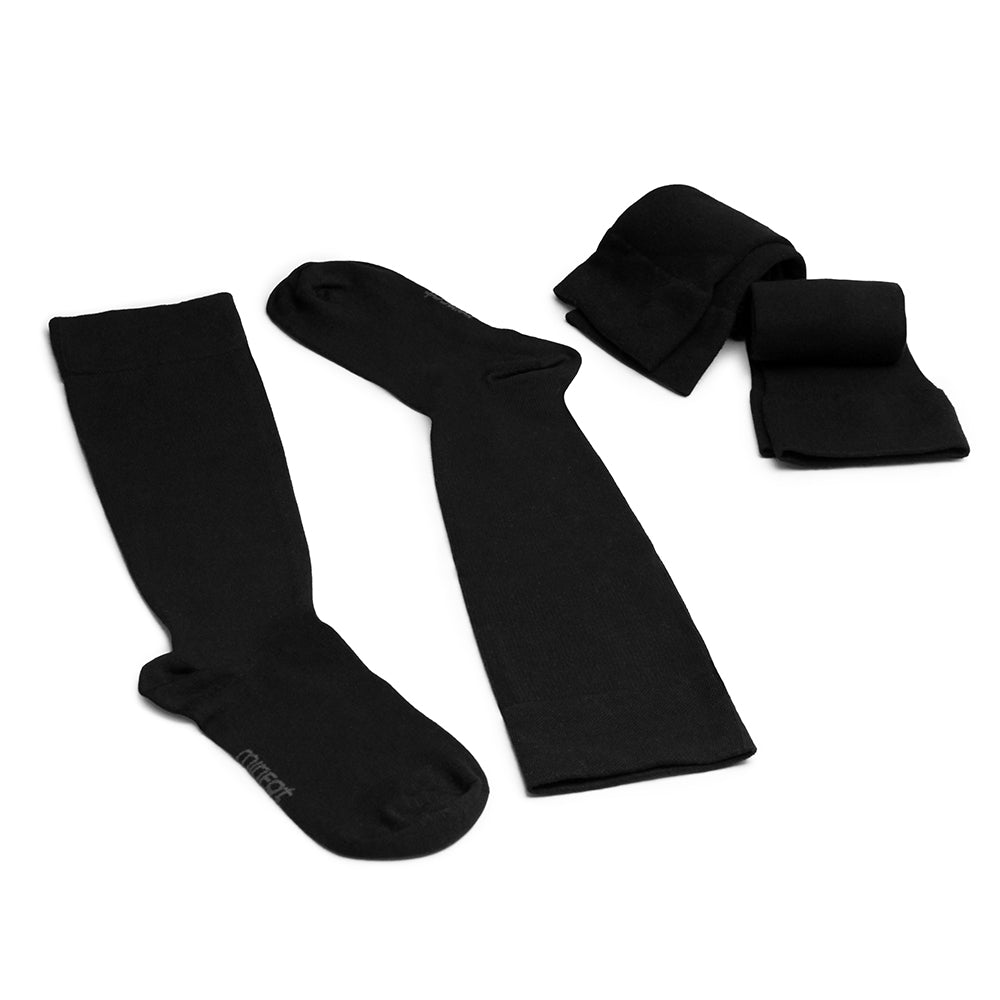 Produktbild 9 - Minfot Stödstrumpor Breda Bambu Svart 3-pack