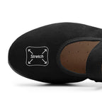 Minfot Ballerinasko med rem Joyce Dame Stretch Nubuck Sort