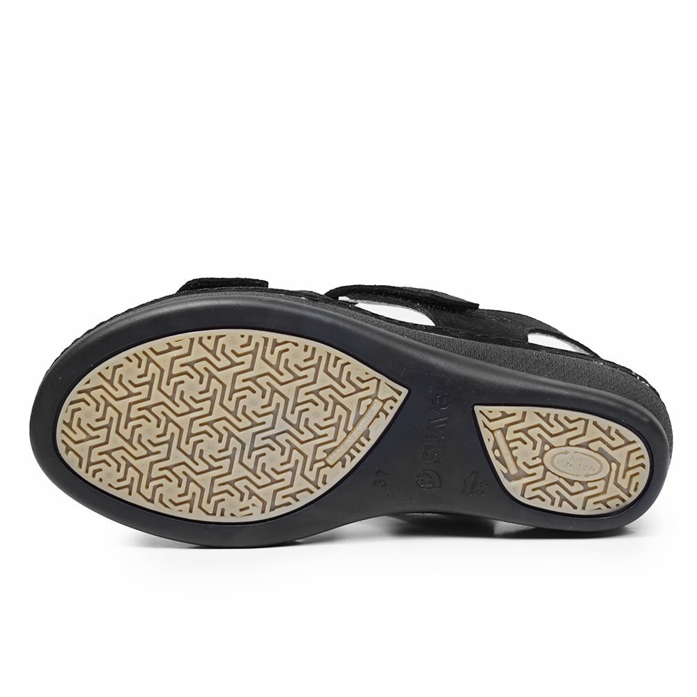 Produktbild 5 - Suave Extra Bred Sandal Black Tenn