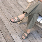 Minfot Moa Sandaler Dame Bio Ruskind Olive