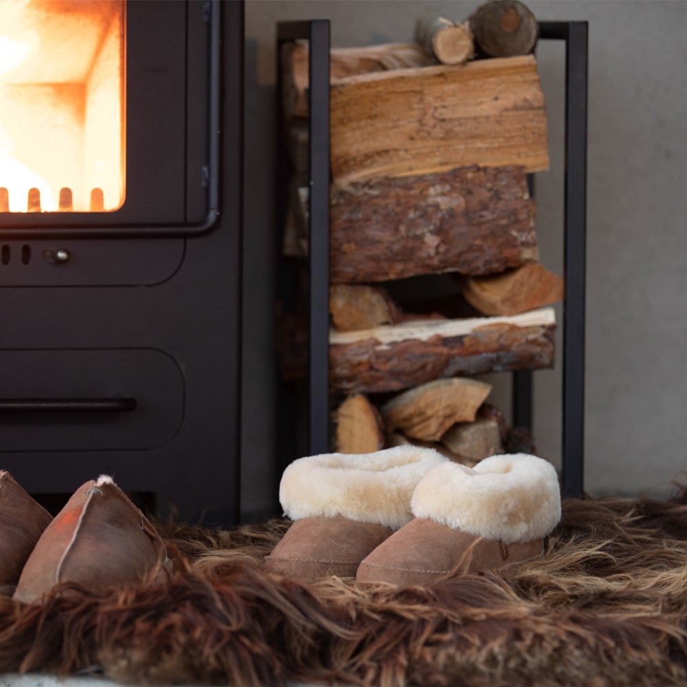 Shepherd Emmy Hjemmesko Fåreskind Chestnut