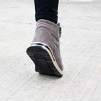 Minfot Luna Høy Sneaker Dame Ruskind Taupe