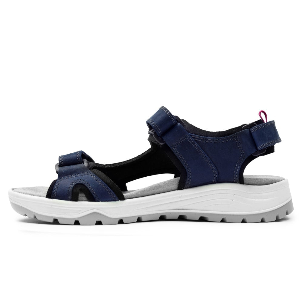 Produktbild 4 - Minfot Sandaler Kattvik Dam Nubuck Navy Fuxia