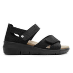 Minfot Sandal Komfort Mia med hælkap Nubuck Sort