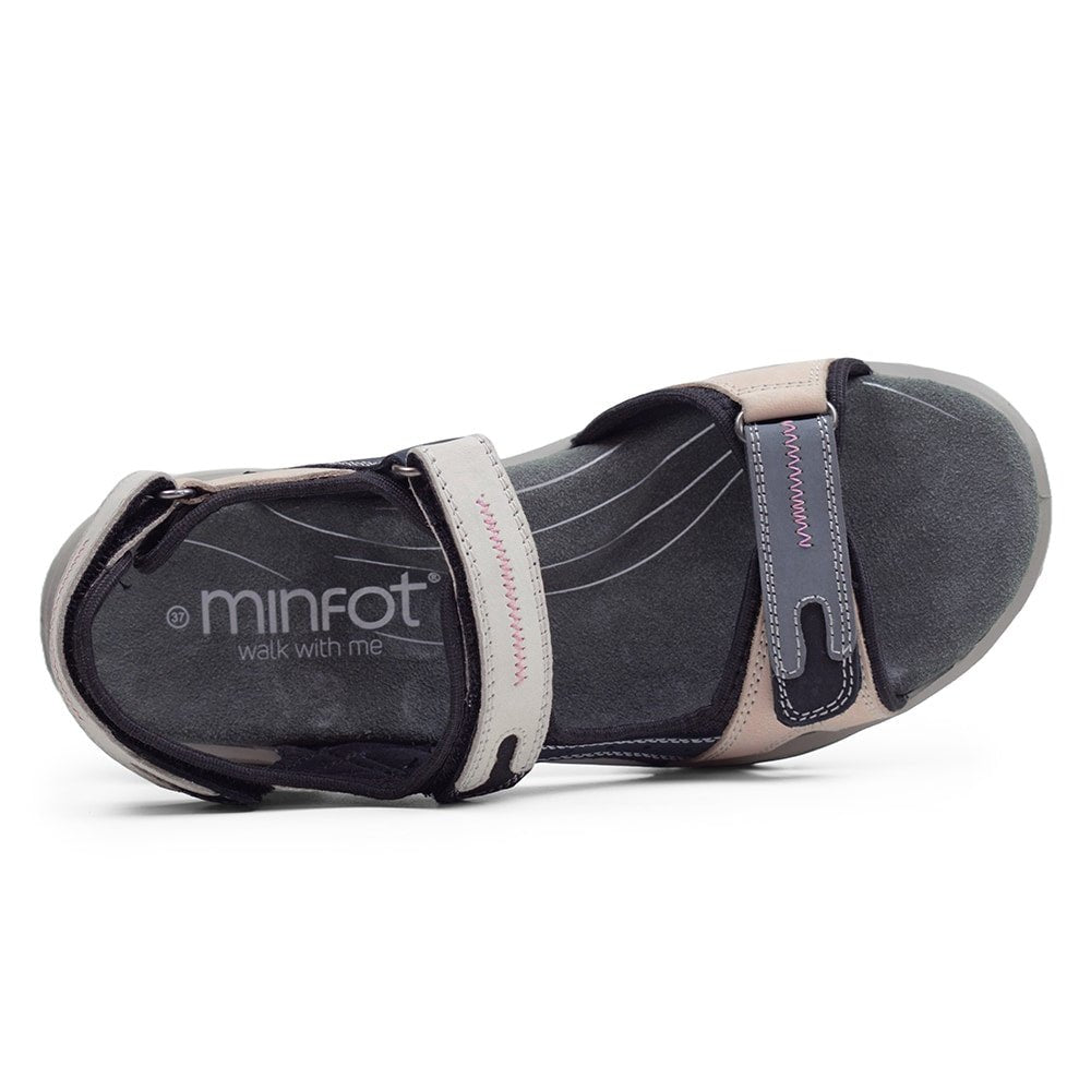 Produktbild 5 - Minfot Sandaler Sandhamn Dam Nubuck Navy Pink