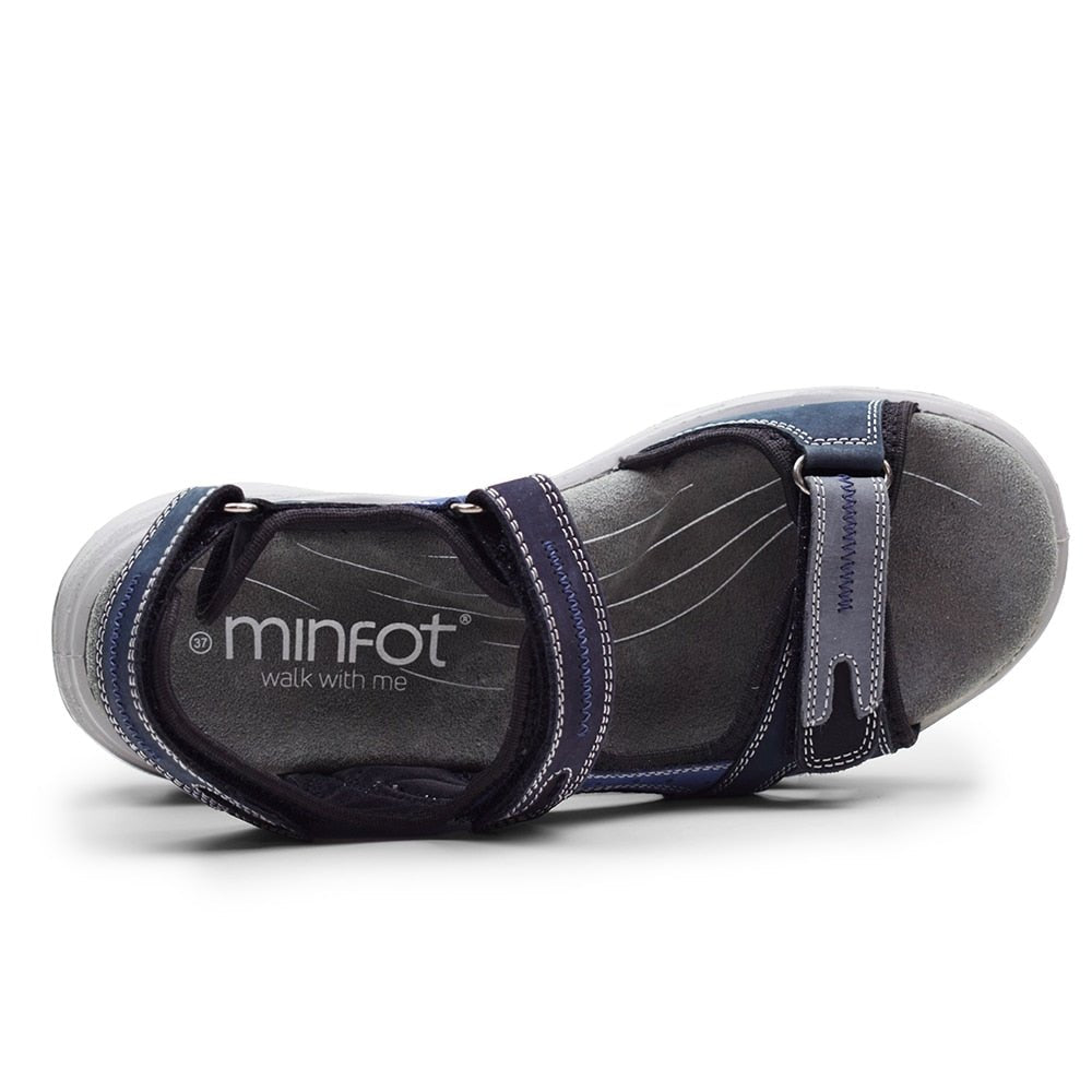 Minfot Sandaler Sandhamn Dame Nubuck Ocean Blue