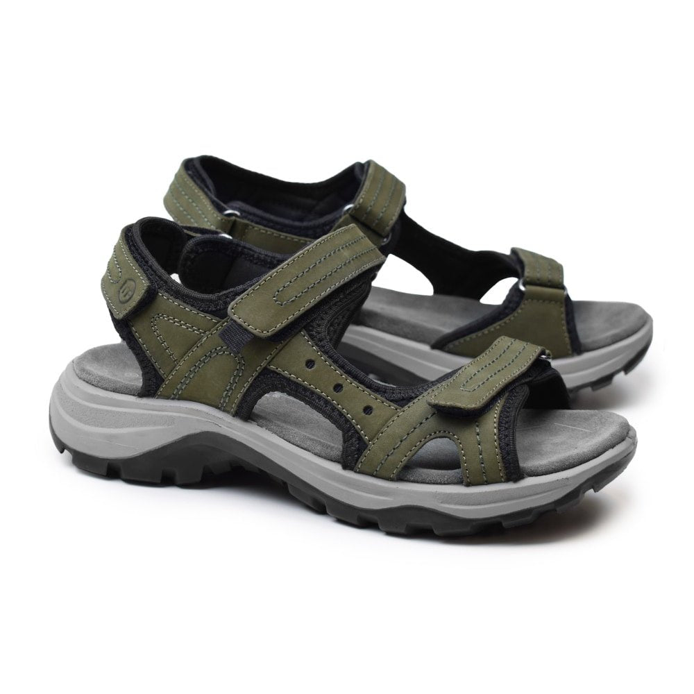 Minfot Sandaler Sandhamn Dame Nubuck Olivengrøn