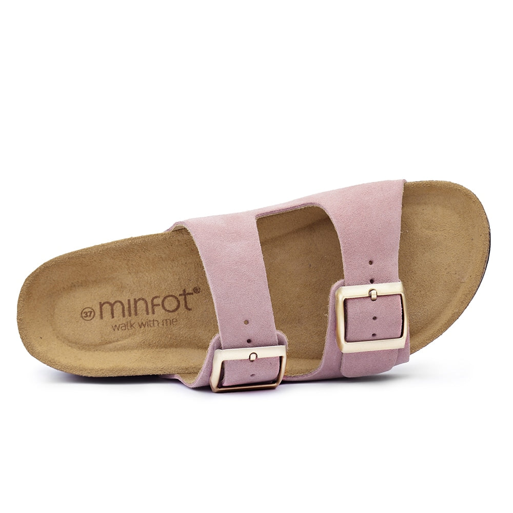 Minfot Sandaler Blød Bio Moa Ruskind Lyserød