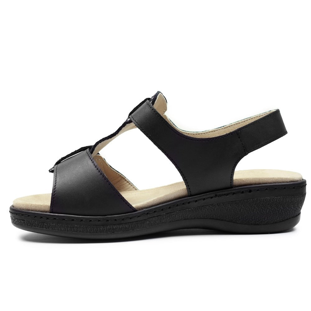Produktbild 4 - Suave Extra Bred Sandal Skinn Marilyn Svart