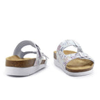 Minfot Sandaler Blød Bio Tropical Flowers Hvid
