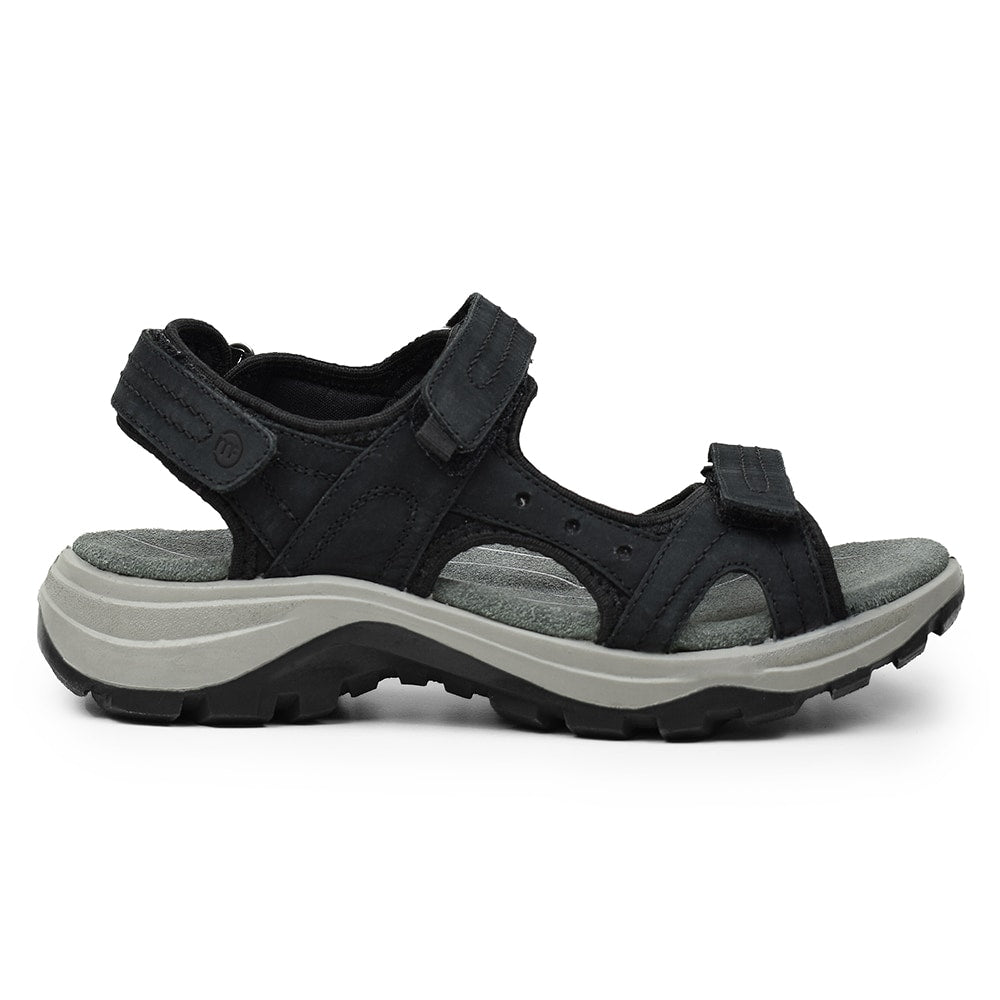 Minfot Sandhamn Sandaler Dame Nubuck Black