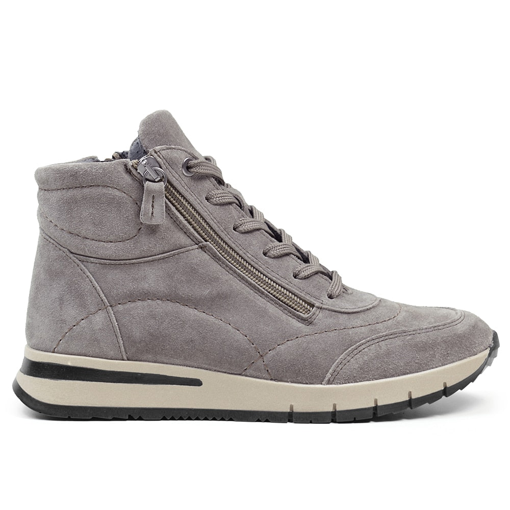 Minfot Luna Høj Sneaker Suede Taupe