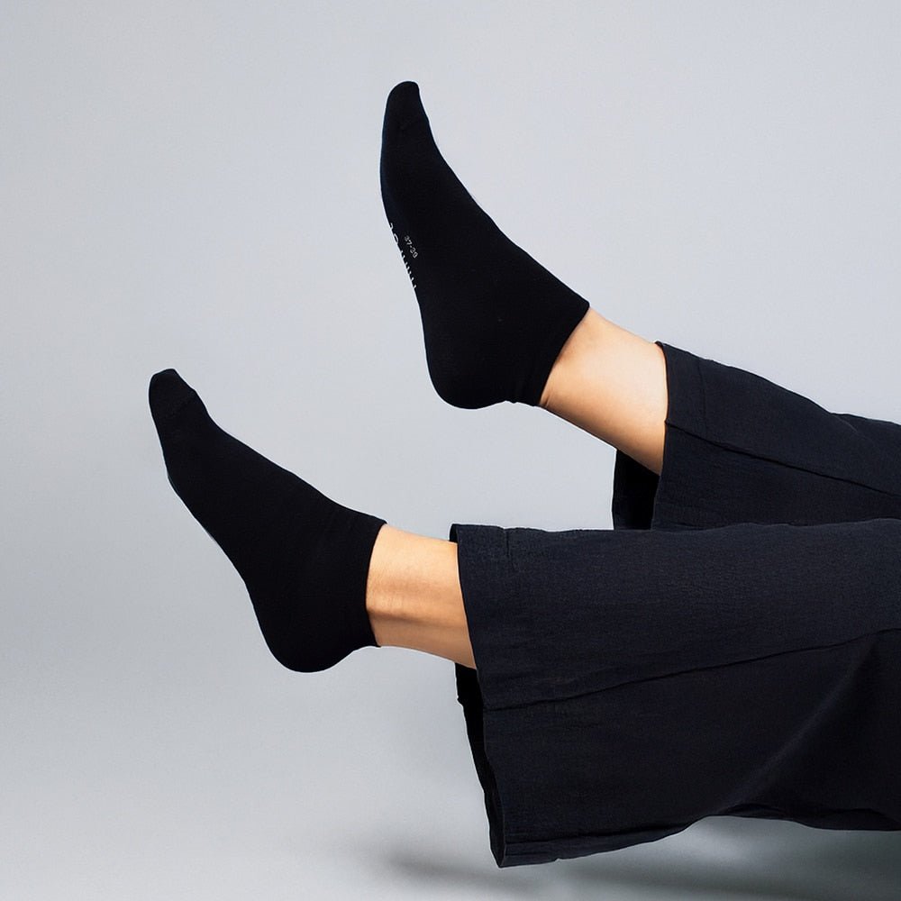 Minfot Bambusstrømper Sneaker Sensitive Sort 5-Pak