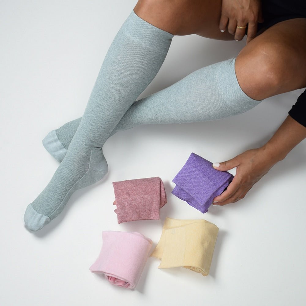Produktbild 3 - Minfot Stödstrumpor Pastell Bomull Eco 5-pack