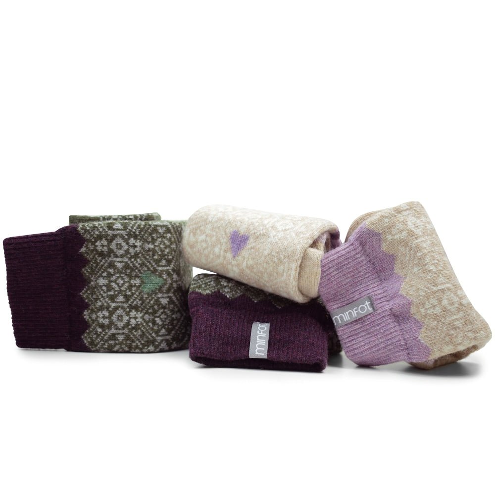 Produktbild 3 - Minfot Uldstrømper Kärlek 2-pak