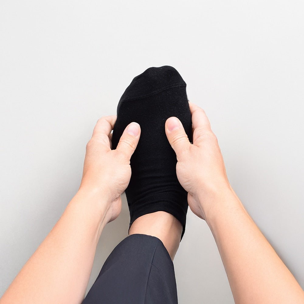 Produktbild 4 - Minfot Bambustrumpor Sneaker Sensitive  Svart 5-Pack