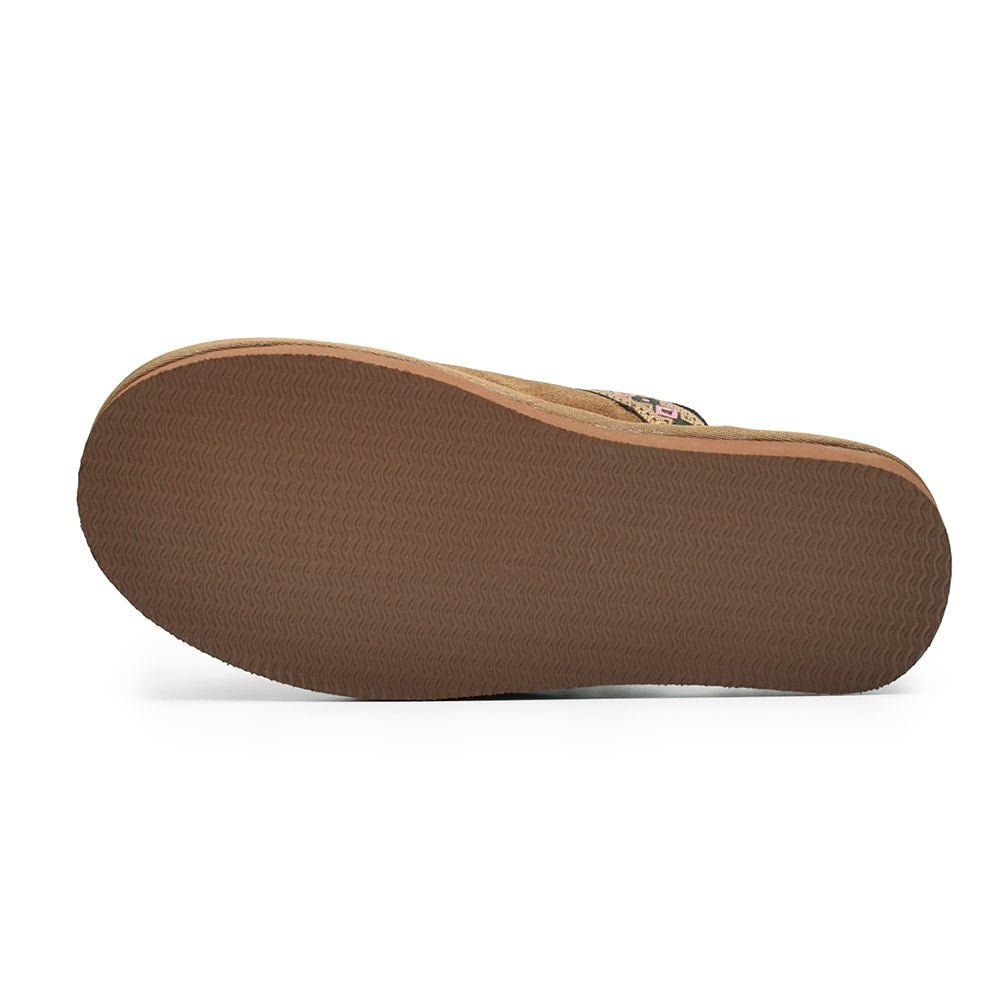 Minfot Fåreskind Hjemmesko Slip-on Myre med Sål Chestnut