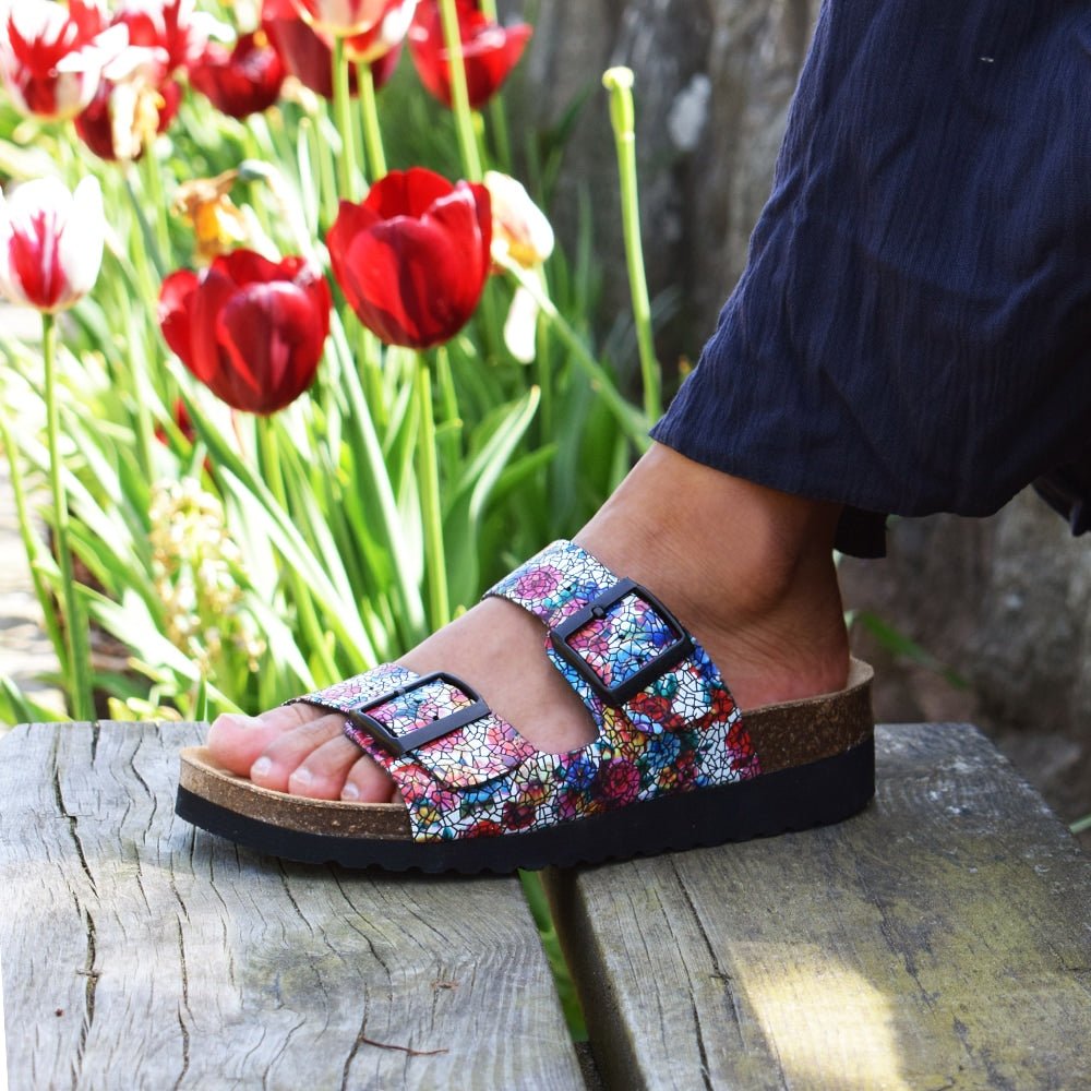 Produktbild 9 - Minfot Sandaler Mjuk Bio Moa Blom Svart