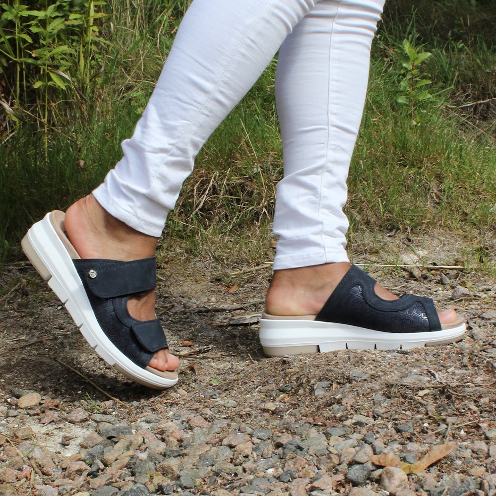 Produktbild 2 - Minfot Sandal Komfort Bea Stretch Nubuck Navy