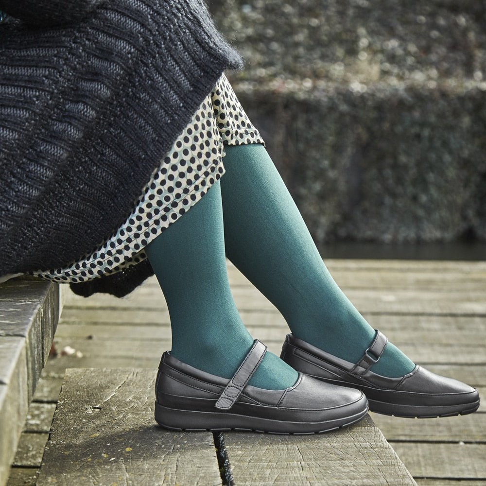 Produktbild 2 - New Feet Anine Skor Ballerina Orthostretch Dam Svart