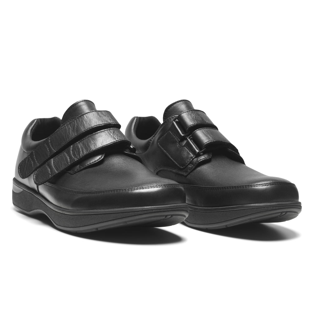 Produktbild 4 - New Feet Milas Breda Skor Herr OrthoStretch Kardborre Svart
