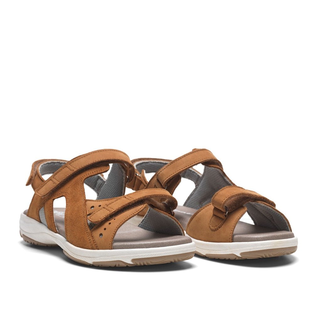 Produktbild 4 - New Feet Mille Extra Breda Sandaler Kardborre Dam Brun