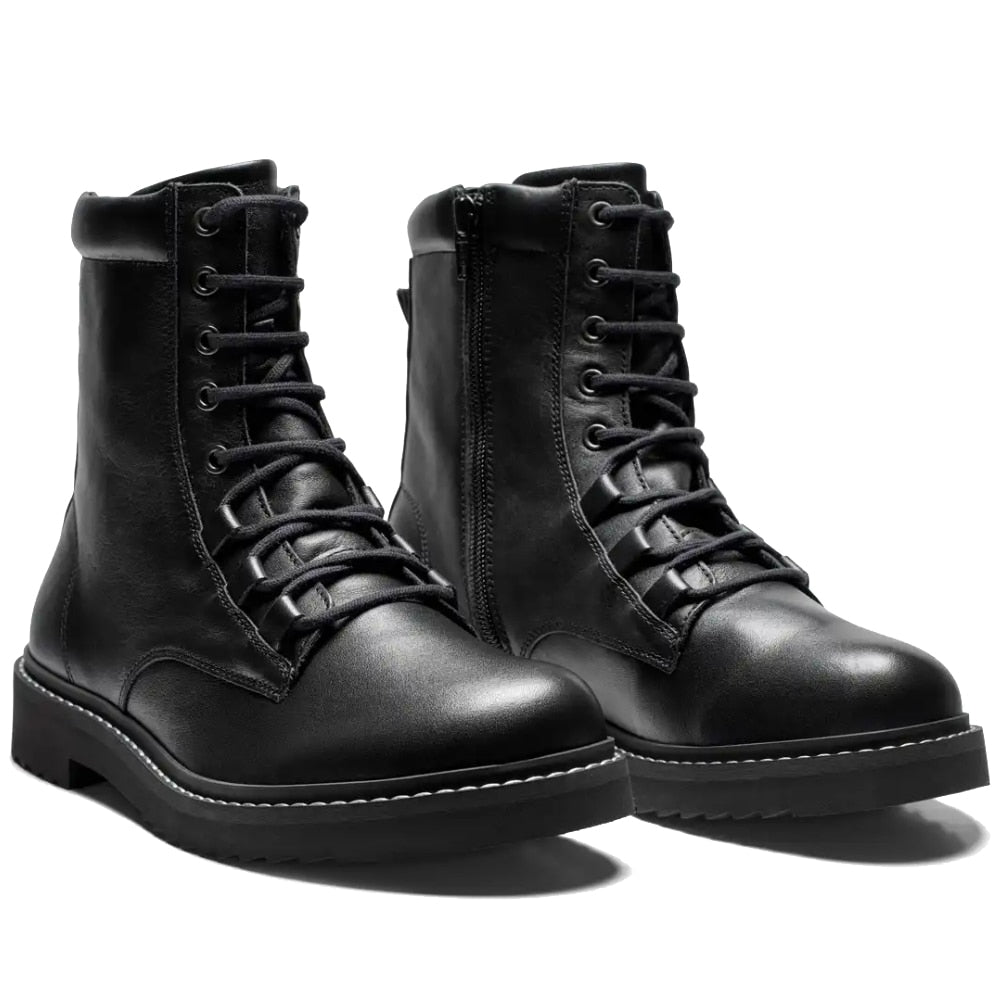 Produktbild 4 - New Feet Mary støvler med snørebinding og lynlås, sorte.