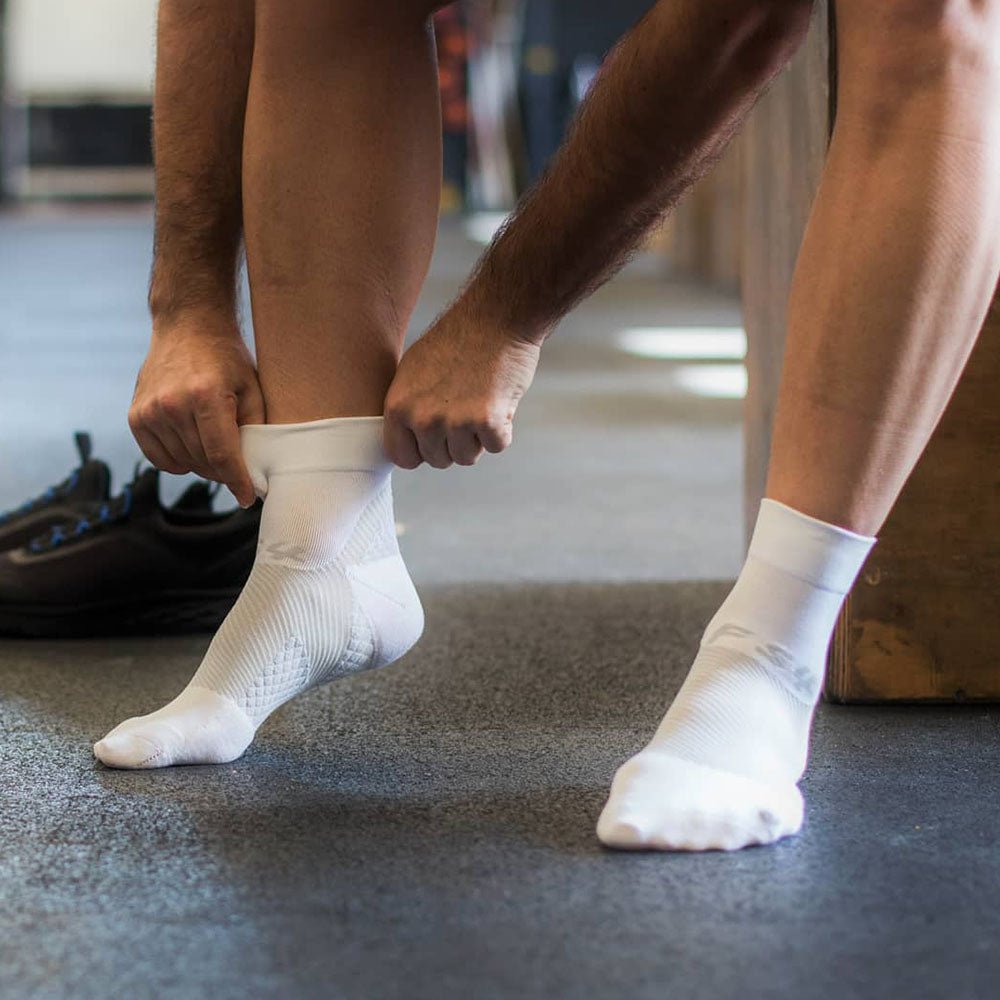 OS1st FS4 Hælsporestrømper ¼ Crew Sock White