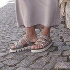 Minfot Upstep Lux Sandaler Dame Leopard Beige