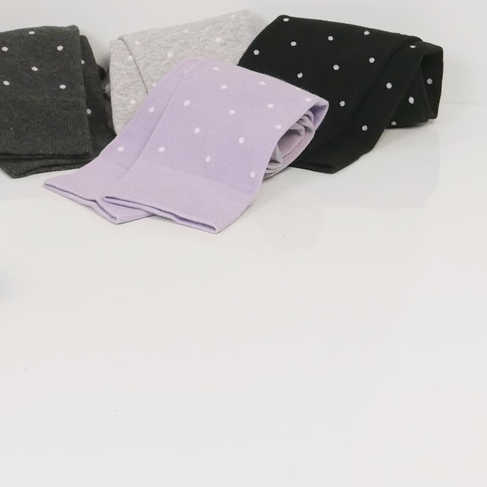 Minfot Støttestrømper bomuld Eco Prikketa Viola 5-pak