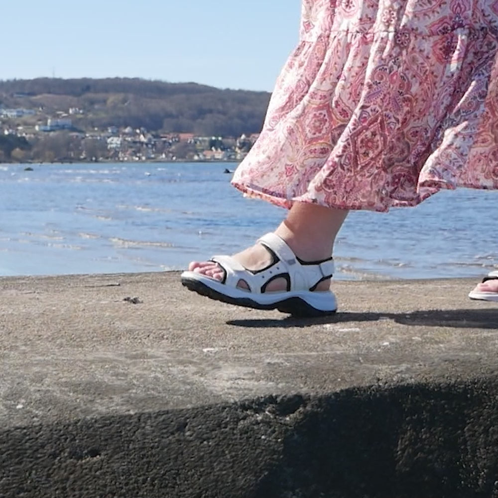 Minfot Sandaler Sandhamn Dame Læder Offwhite