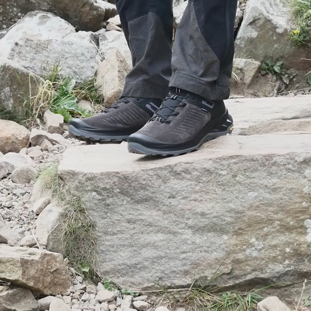 Minfot Granit Low Sko Unisex Vandafvisende TEX Ruskind Grå