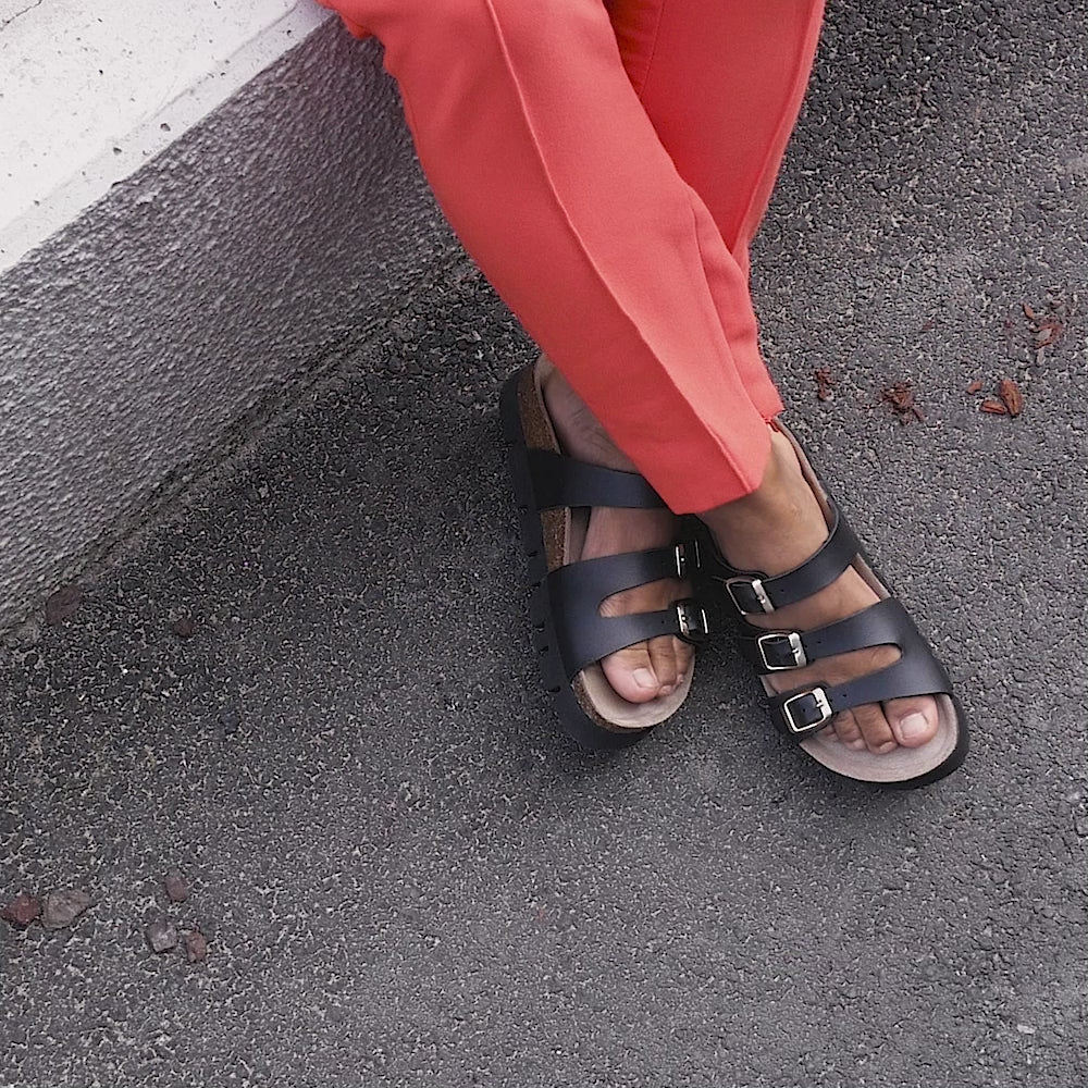 Minfot Upstep Lux Sandaler Dame Sort