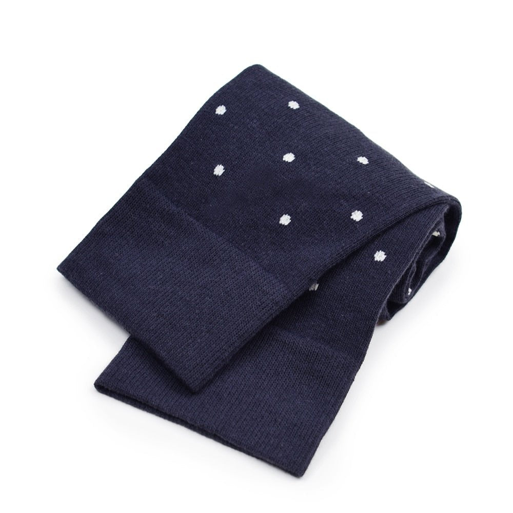 Minfot Støttestrømper Bambus Prikket Navy