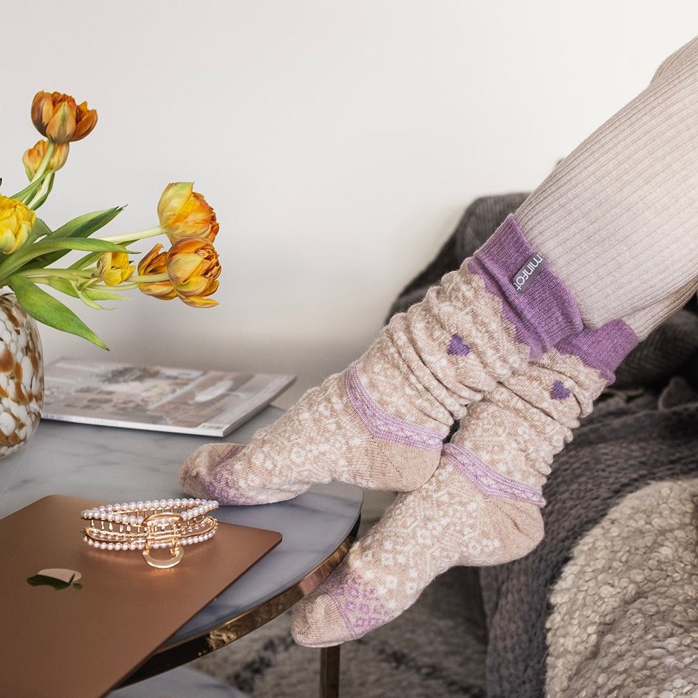 Produktbild 2 - Minfot Uldstrømper Kärlek 2-pak