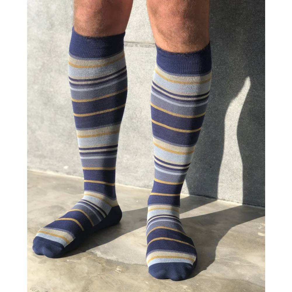 Produktbild 2 - SupCare Stödstrumpor Bambu Stripes Marine